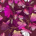 Abstract Background with Lilac Leaves-Lola Tsvetaeva-Art Print