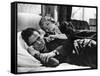 LOLITA, 1962 directed by STANLEY KUBRICK James Mason / Shelley Winters (b/w photo)-null-Framed Stretched Canvas