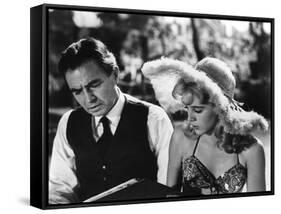 LOLITA, 1962 directed by STANLEY KUBRICK James Mason / Sue Lyon (b/w photo)-null-Framed Stretched Canvas