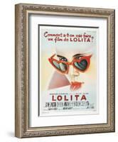 Lolita, French Movie Poster, 1962-null-Framed Art Print