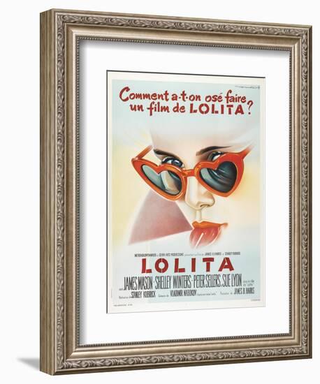 Lolita, French Movie Poster, 1962-null-Framed Art Print