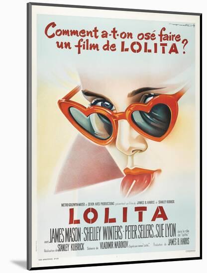 Lolita, French Movie Poster, 1962-null-Mounted Art Print