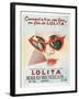 Lolita, French Movie Poster, 1962-null-Framed Art Print