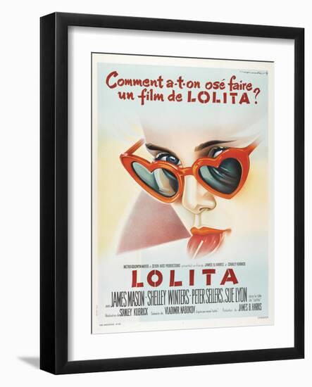 Lolita, French Movie Poster, 1962-null-Framed Art Print