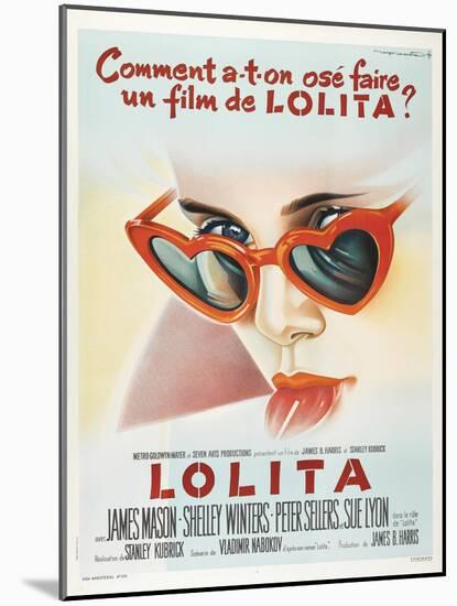 Lolita, French Movie Poster, 1962-null-Mounted Art Print