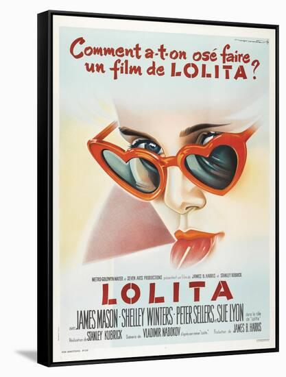 Lolita, French Movie Poster, 1962-null-Framed Stretched Canvas