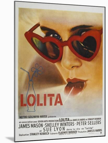 Lolita, French Movie Poster, 1962-null-Mounted Art Print