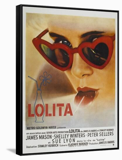 Lolita, French Movie Poster, 1962-null-Framed Stretched Canvas