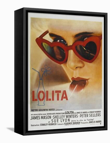 Lolita, French Movie Poster, 1962-null-Framed Stretched Canvas