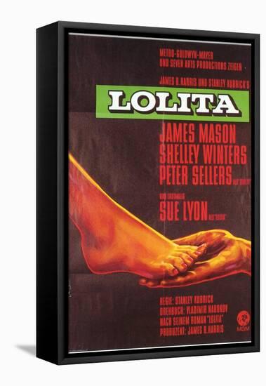 Lolita, German Movie Poster, 1962-null-Framed Stretched Canvas