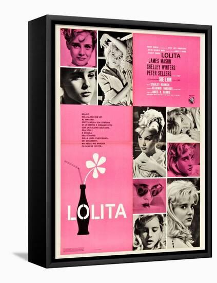 Lolita, Italian Movie Poster, 1962-null-Framed Stretched Canvas