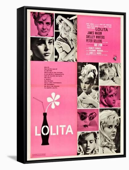 Lolita, Italian Movie Poster, 1962-null-Framed Stretched Canvas