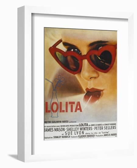 Lolita, Sue Lyon, French Poster Art, 1962-null-Framed Art Print