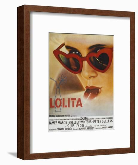 Lolita, Sue Lyon, French Poster Art, 1962-null-Framed Art Print