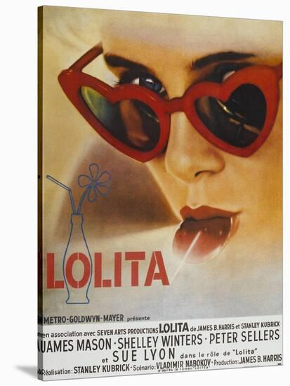 Lolita, Sue Lyon, French Poster Art, 1962-null-Stretched Canvas