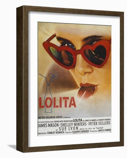 Lolita, Sue Lyon, French Poster Art, 1962-null-Framed Art Print