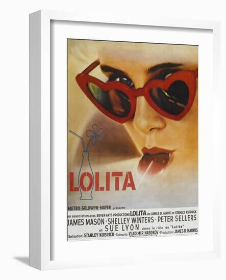 Lolita, Sue Lyon, French Poster Art, 1962-null-Framed Art Print