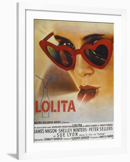 Lolita, Sue Lyon, French Poster Art, 1962-null-Framed Art Print