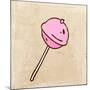 Lollipop Sweet Candy. Cute Hand Drawn, Vintage Paper Texture-Ozerina Anna-Mounted Art Print