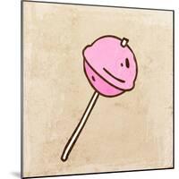 Lollipop Sweet Candy. Cute Hand Drawn, Vintage Paper Texture-Ozerina Anna-Mounted Art Print