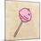 Lollipop Sweet Candy. Cute Hand Drawn, Vintage Paper Texture-Ozerina Anna-Mounted Art Print