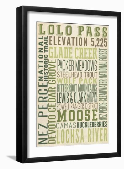 Lolo Pass, Idaho-Lantern Press-Framed Art Print