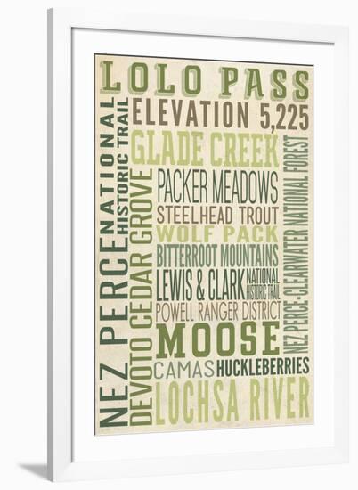 Lolo Pass, Idaho-Lantern Press-Framed Art Print