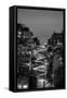 Lombard Street BW-Bruce Getty-Framed Stretched Canvas
