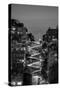 Lombard Street BW-Bruce Getty-Stretched Canvas