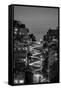 Lombard Street BW-Bruce Getty-Framed Stretched Canvas