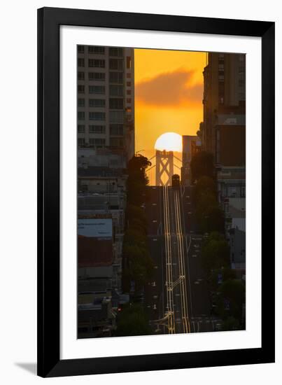 Lombard Street Cable Car-Bruce Getty-Framed Photographic Print