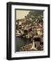 Lombardy, Lake District, Lake Garda, Limone Sul Garda, Town View with San Benedetto Church, Italy-Walter Bibikow-Framed Photographic Print