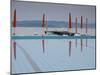 Lombardy, Lake District, Lake Garda, Sirmione, Lakeside Swimming Pool, Italy-Walter Bibikow-Mounted Photographic Print