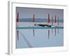 Lombardy, Lake District, Lake Garda, Sirmione, Lakeside Swimming Pool, Italy-Walter Bibikow-Framed Photographic Print