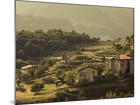 Lombardy, Lake District, Lake Garda, Tremosine Plateau, Mountain Landscape by Cadignano, Italy-Walter Bibikow-Mounted Photographic Print