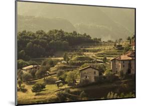 Lombardy, Lake District, Lake Garda, Tremosine Plateau, Mountain Landscape by Cadignano, Italy-Walter Bibikow-Mounted Photographic Print