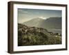 Lombardy, Lake District, Lake Garda, Tremosine Plateau, Pieve, High Lakeside Landscape, Italy-Walter Bibikow-Framed Photographic Print