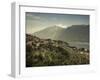 Lombardy, Lake District, Lake Garda, Tremosine Plateau, Pieve, High Lakeside Landscape, Italy-Walter Bibikow-Framed Photographic Print