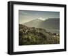 Lombardy, Lake District, Lake Garda, Tremosine Plateau, Pieve, High Lakeside Landscape, Italy-Walter Bibikow-Framed Photographic Print