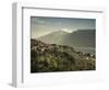 Lombardy, Lake District, Lake Garda, Tremosine Plateau, Pieve, High Lakeside Landscape, Italy-Walter Bibikow-Framed Photographic Print