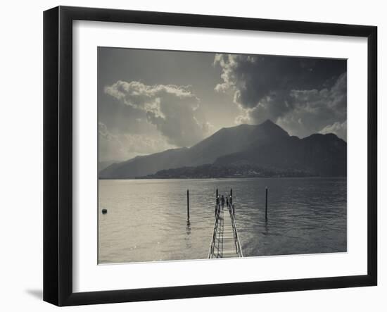 Lombardy, Lakes Region, Lake Como, Bellagio, Grand Hotel Villa Serbelloni, Lakefront, Italy-Walter Bibikow-Framed Photographic Print