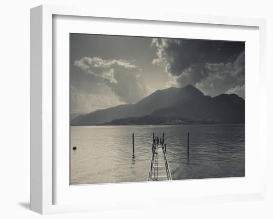 Lombardy, Lakes Region, Lake Como, Bellagio, Grand Hotel Villa Serbelloni, Lakefront, Italy-Walter Bibikow-Framed Photographic Print