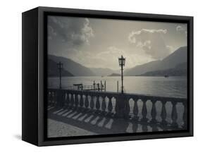 Lombardy, Lakes Region, Lake Como, Bellagio, Grand Hotel Villa Serbelloni, Lakefront, Italy-Walter Bibikow-Framed Stretched Canvas