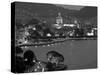 Lombardy, Lakes Region, Lake Como, Como, City View from Bellagio Road, Italy-Walter Bibikow-Stretched Canvas