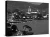 Lombardy, Lakes Region, Lake Como, Como, City View from Bellagio Road, Italy-Walter Bibikow-Stretched Canvas