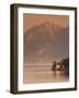 Lombardy, Lakes Region, Lake Como-Lake Lecco, Oliveto, Villa and Mountains, Italy-Walter Bibikow-Framed Photographic Print