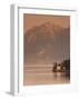 Lombardy, Lakes Region, Lake Como-Lake Lecco, Oliveto, Villa and Mountains, Italy-Walter Bibikow-Framed Photographic Print