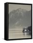 Lombardy, Lakes Region, Lake Como-Lake Lecco, Oliveto, Villa and Mountains, Italy-Walter Bibikow-Framed Stretched Canvas