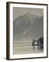 Lombardy, Lakes Region, Lake Como-Lake Lecco, Oliveto, Villa and Mountains, Italy-Walter Bibikow-Framed Photographic Print