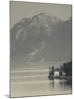 Lombardy, Lakes Region, Lake Como-Lake Lecco, Oliveto, Villa and Mountains, Italy-Walter Bibikow-Mounted Photographic Print